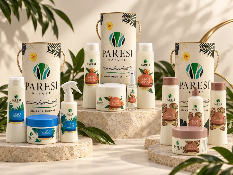 Kits profissionais de cuidados capilares comercializados pela Luk